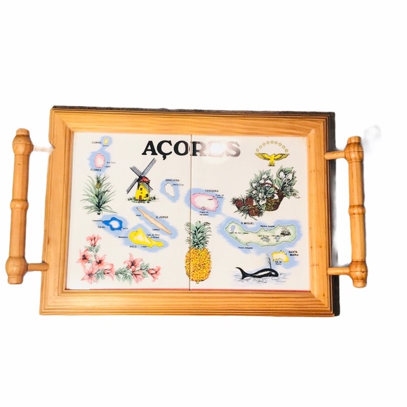 Azores islands Portugal Serving Tray With Handles